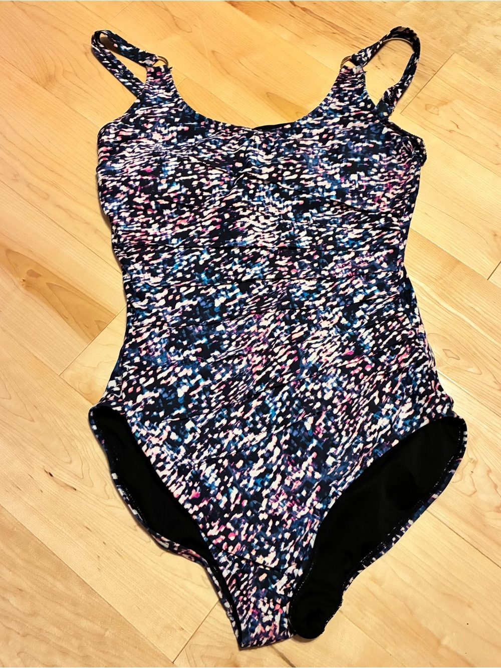 Calvin Klein Abstract Print One-Piece Swimsuit Size 14 Like New
